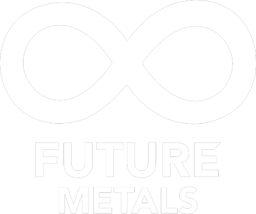 Future Metals Logo, reverse in white